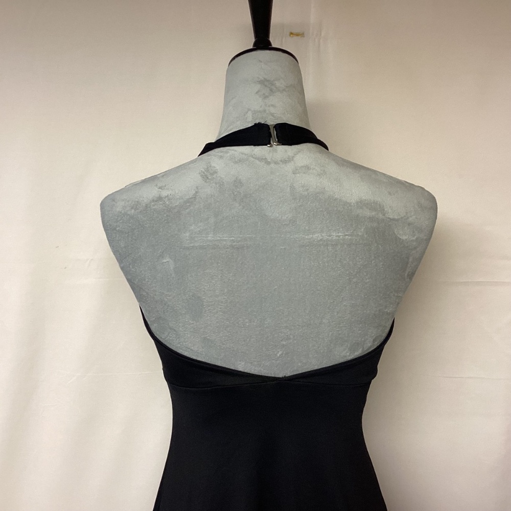 Susana Monaco Midi Halter Dress LBD Glam Formal Event Pinup Sexy Resort SZ S - Picture 5 of 11